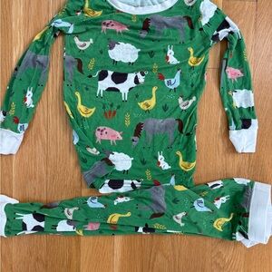 Little sleepies Green Farm Animal Pajama Set